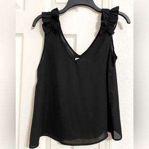 Lily Star Chiffon Tank Black
